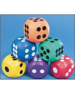 Large 10cm Rubber Dice to hire from Yardparty